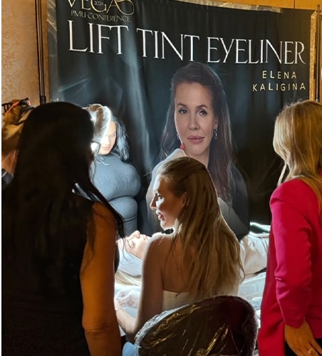 Lift Tint Eyeliner demonstration area of Elena Kaligina at the Vegas PMU Conference 2024
