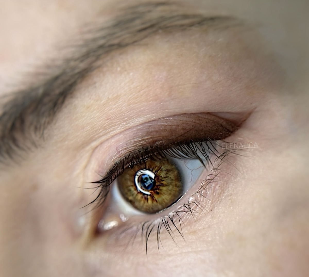 Shaded eyeliner, permanent makeup by Elena Kaligina